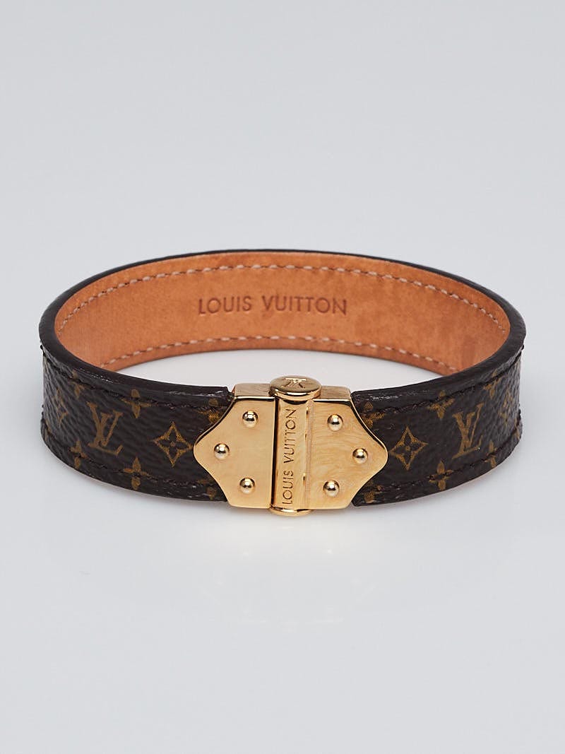 Louis Vuitton LV Trunk Bracelet Monogram Canvas. Size 19