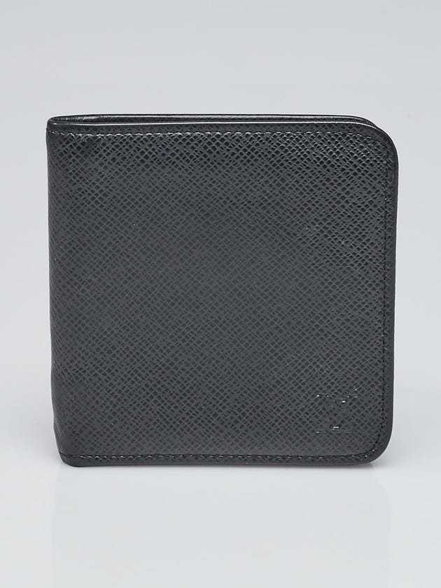 Louis Vuitton Black Taiga Leather Compact Zippy Wallet