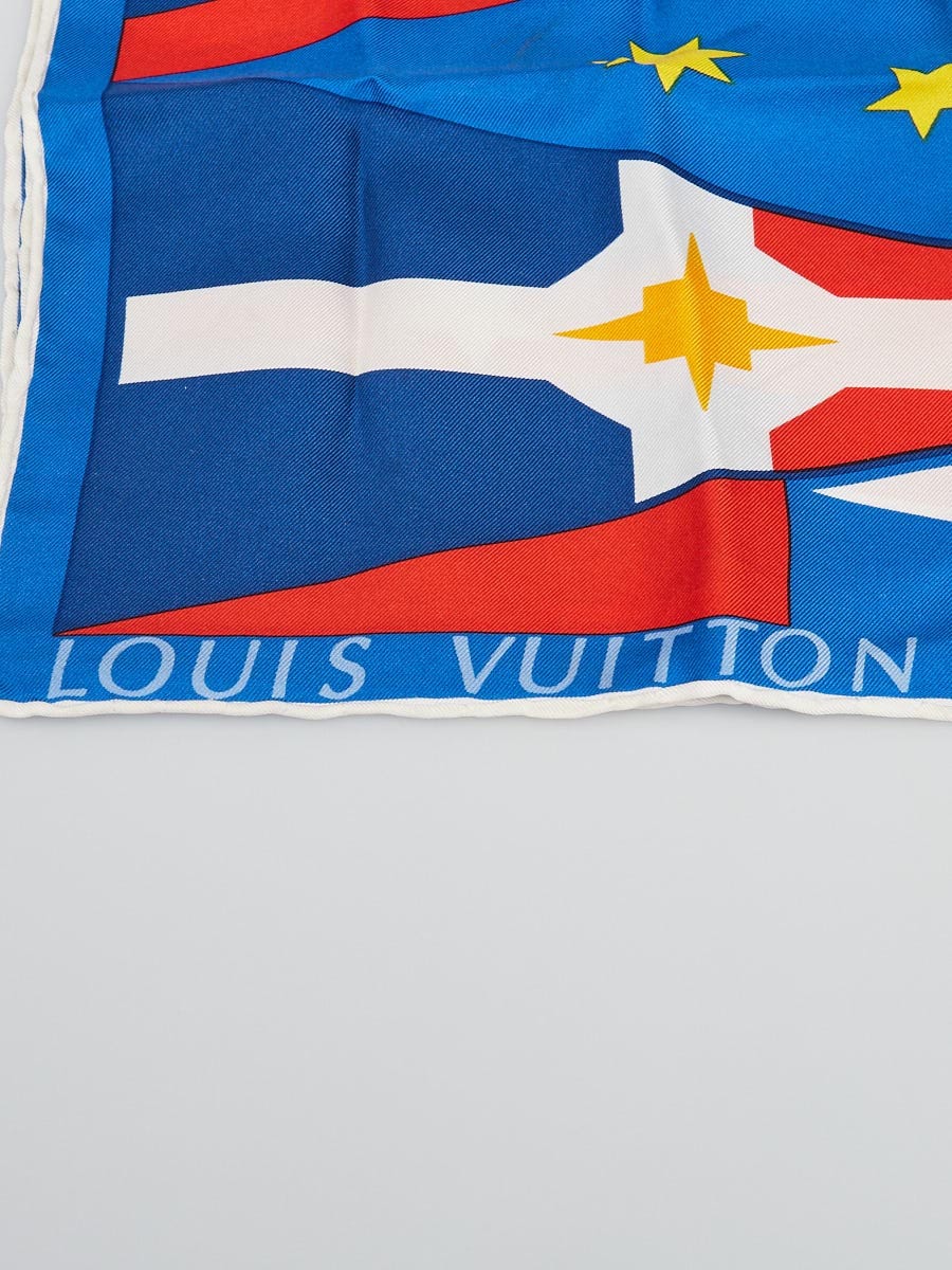 Louis Vuitton Louis Vuitton Blue LV Cup Silk Scarf