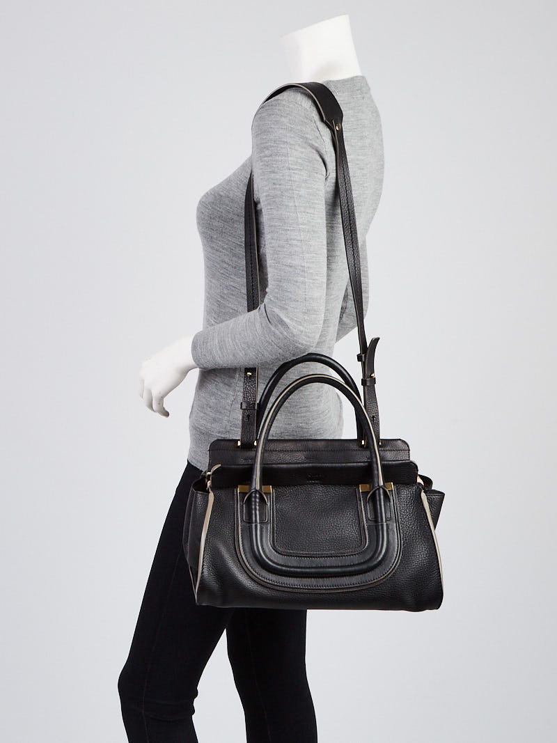 Chloe Black Calfskin Leather Everston Satchel Bag | Yoogi's Closet