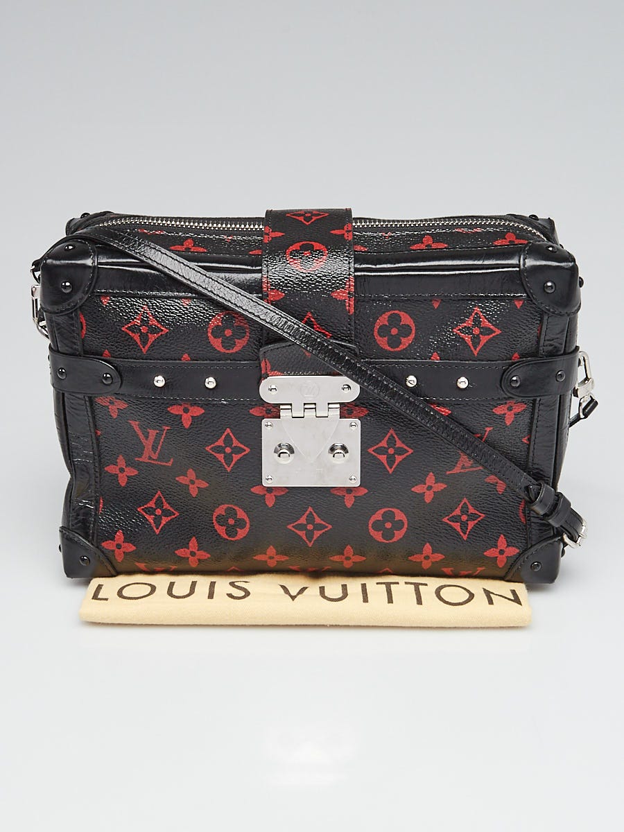 Louis Vuitton, Bags, Louis Vuitton Petite Malle Soft Gm Black Red Monog