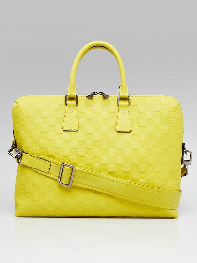Louis Vuitton Vert Acide Damier Infini Leather Porte-Documents Jour Bag