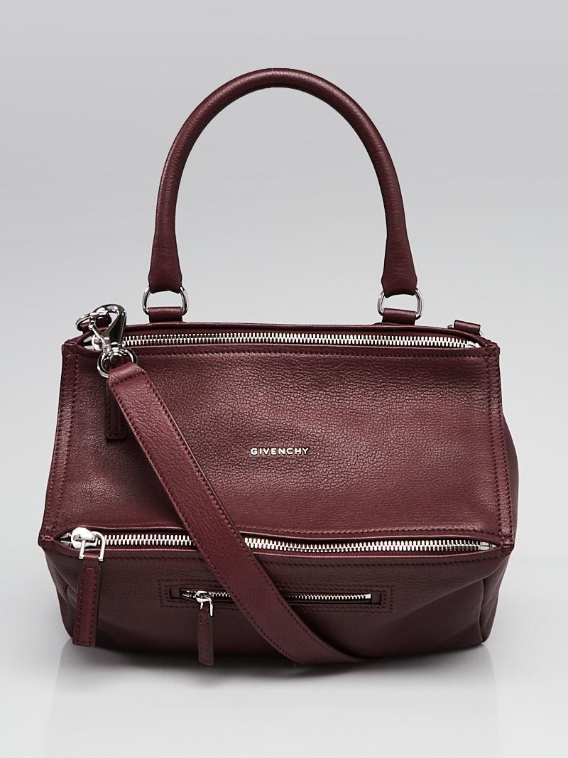 Givenchy Oxblood Red Sugar Goatskin Leather Medium Pandora Bag - Yoogi's  Closet