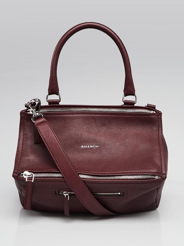 Givenchy Oxblood Red Sugar Goatskin Leather Medium Pandora Bag