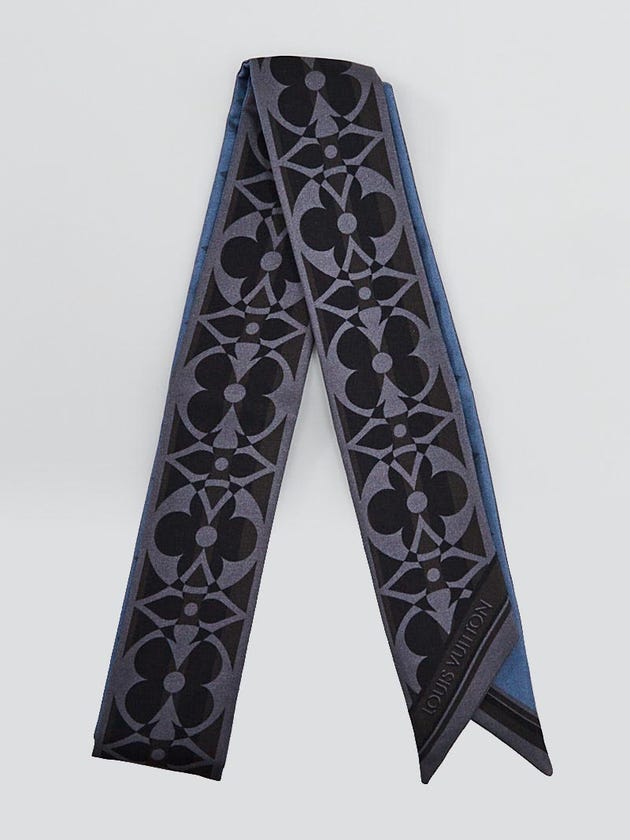Louis Vuitton Blue/Grey Monogram BB Bandeau Scarf