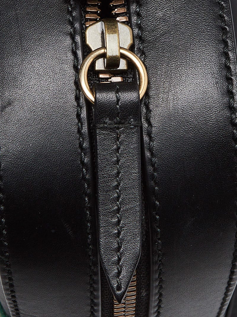 Gucci Black Smooth Leather Vintage Web Bee Shoulder Bag - Yoogi's