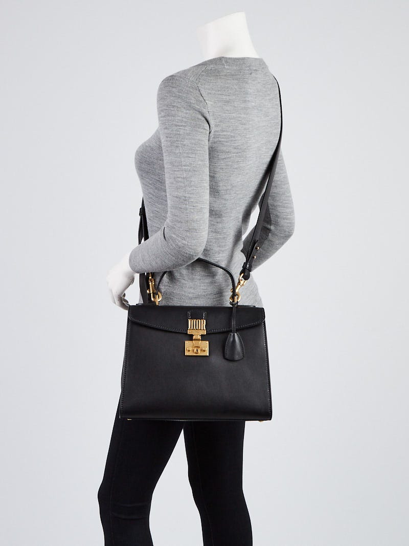 Dior Grey Leather Dior Addict Top Handle Bag Dior  TLC