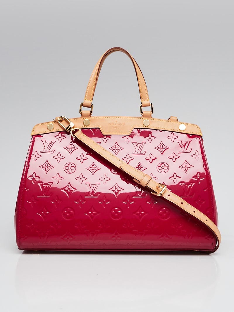 Louis Vuitton Rose Indian Monogram Vernis Brea MM Bag - Yoogi's Closet