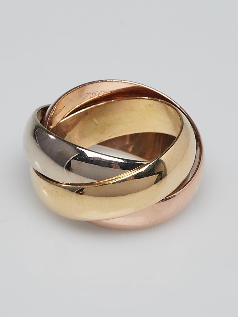 Cartier trinity ring rose on sale gold