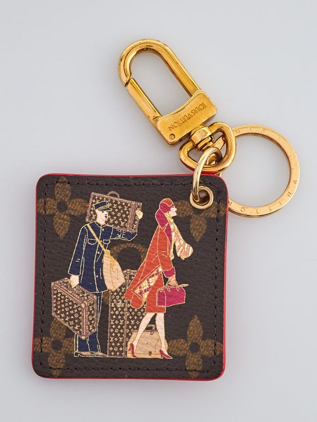 Louis Vuitton Limited Edition Monogram Canvas Illustre Orange Groom Key Holder and Bag Charm