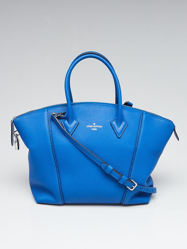Louis Vuitton Blue Veau Cachemire Calfskin Leather Soft Lockit PM Bag