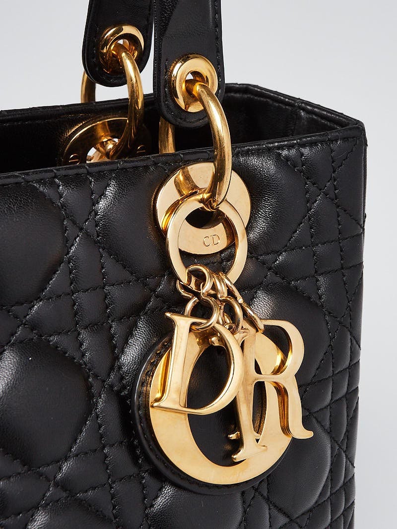 Lady dior black outlet gold