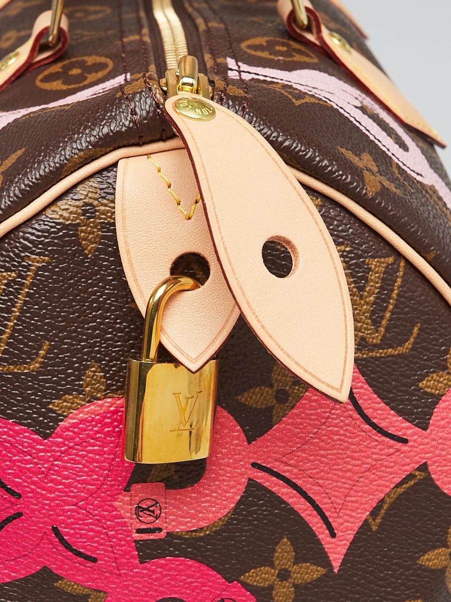 Louis Vuitton Limited Edition Hot Pink Monogram Canvas Chain Flower Speedy  30 Bag - Yoogi's Closet