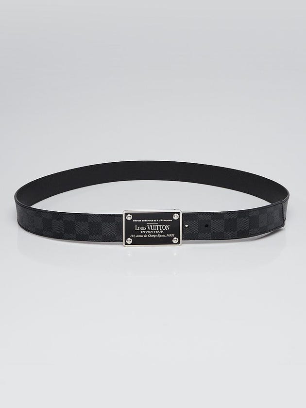 Louis Vuitton Damier Graphite Canvas Inventeur Belt Size 120/48