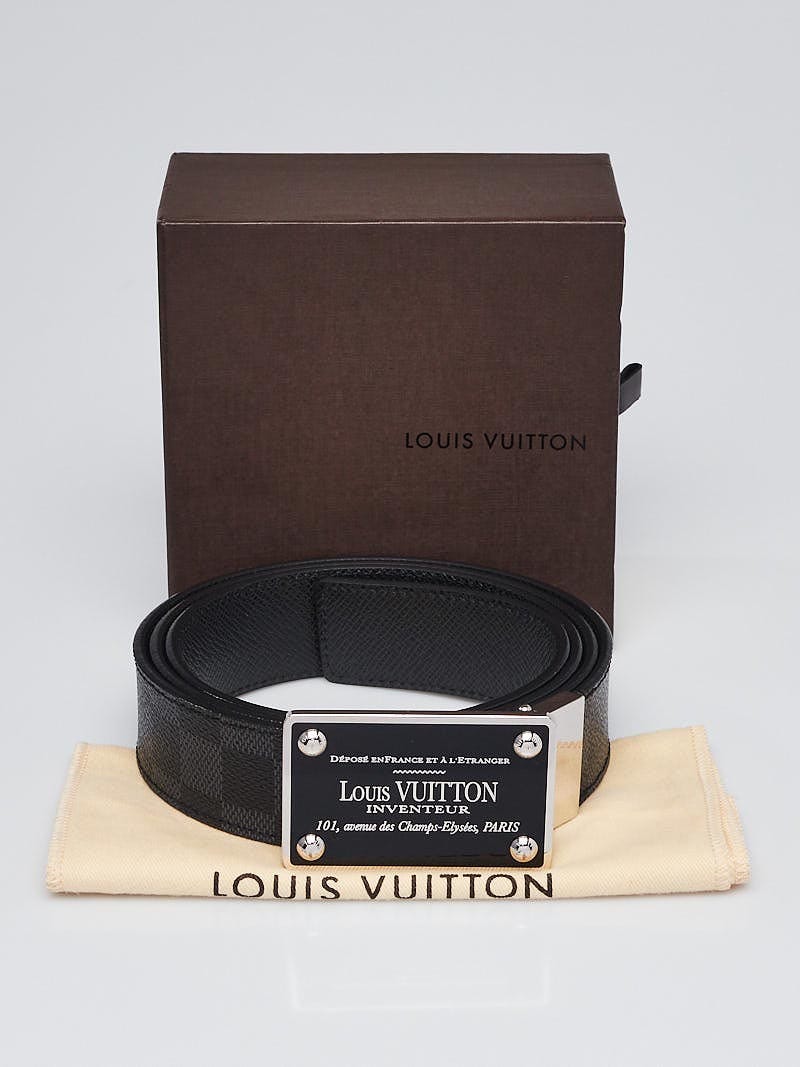 Louis Vuitton Belt Ellipse Damier Graphite Black/Grey in Canvas with  Silver-tone - US