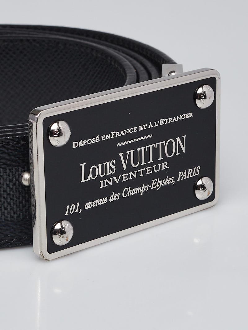 Louis Vuitton Graphite Damier Canvas Inventeur Belt - Yoogi's Closet