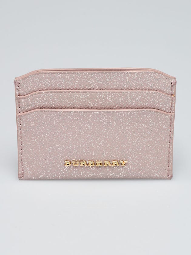 Burberry Pale Orchid Glitter Patent Leather Izzy Card Case