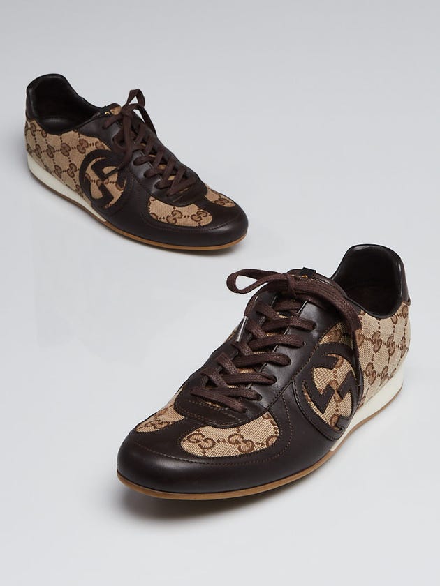 Gucci Beige/Ebony GG Canvas Royal Sport Sneakers Size 10/40.5