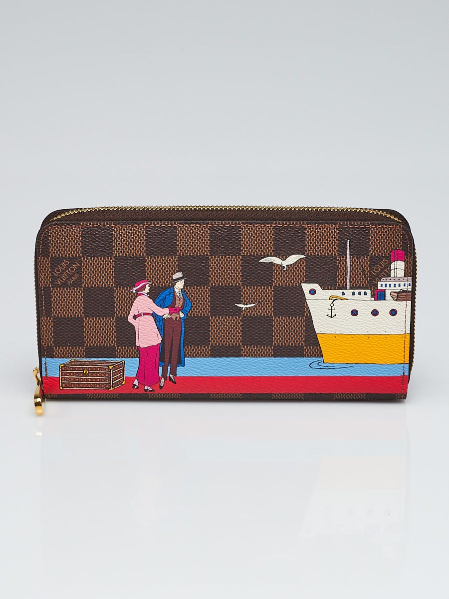 Louis Vuitton Limited Edition Damier Canvas Transatlantic Illustre Zippy  Wallet - Yoogi's Closet