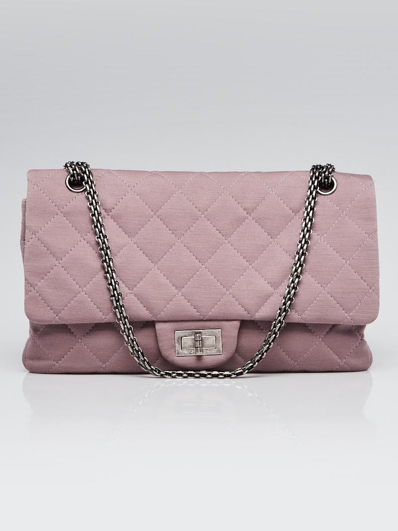 Chanel Pink Quilted Fabric Jumbo Single Flap Bag - Yoogi's Closet