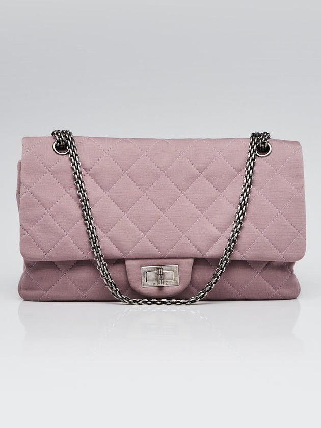 Chanel Purple 2.55 Reissue Quilted Classic Jersey Leather 227 Jumbo Flap Bag