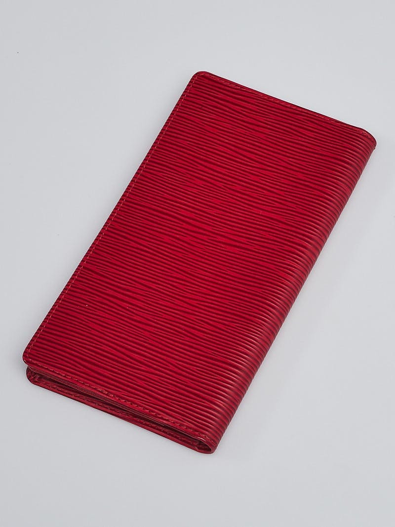 Louis Vuitton Red Epi Leather Checkbook Wallet - Yoogi's Closet