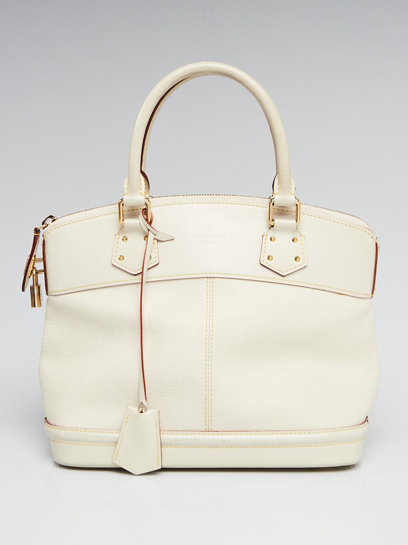 Louis Vuitton White Suhali Leather Lockit PM Bag - Yoogi's Closet