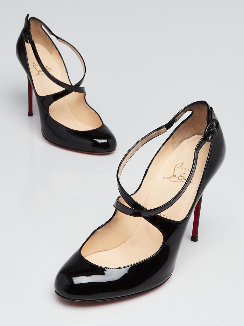Louis Vuitton Black Patent Leather and Red Leather Heels Size 8.5/39 -  Yoogi's Closet