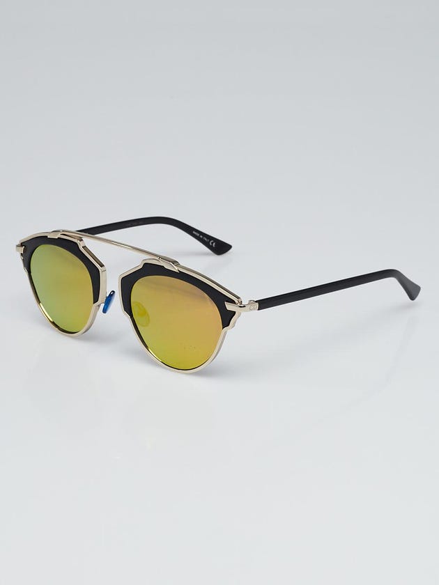 Christian Dior Black Acetate So Real Brow Bar Sunglasses