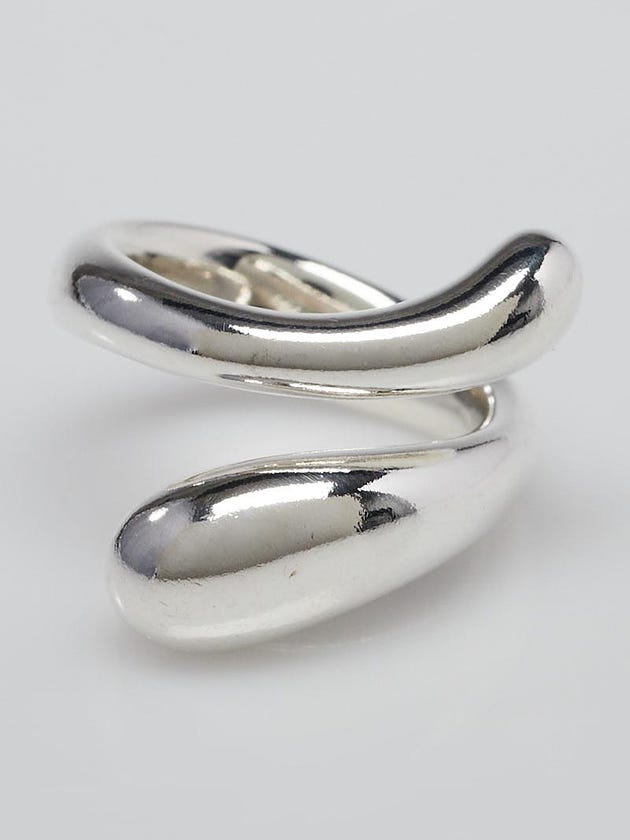 Tiffany & Co. Sterling Silver Elsa Peretti Teardrop Rings Size 4.5