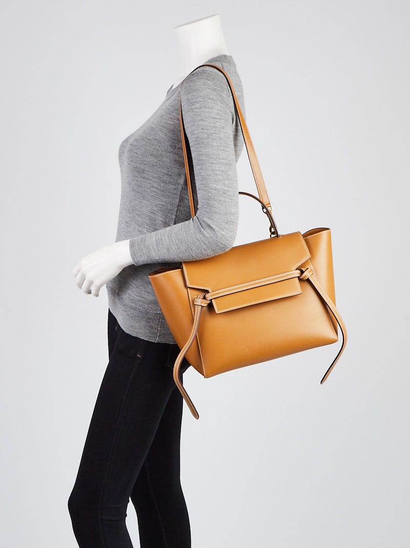 Celine Brown Smooth Leather Micro Belt Bag - Yoogi's Closet
