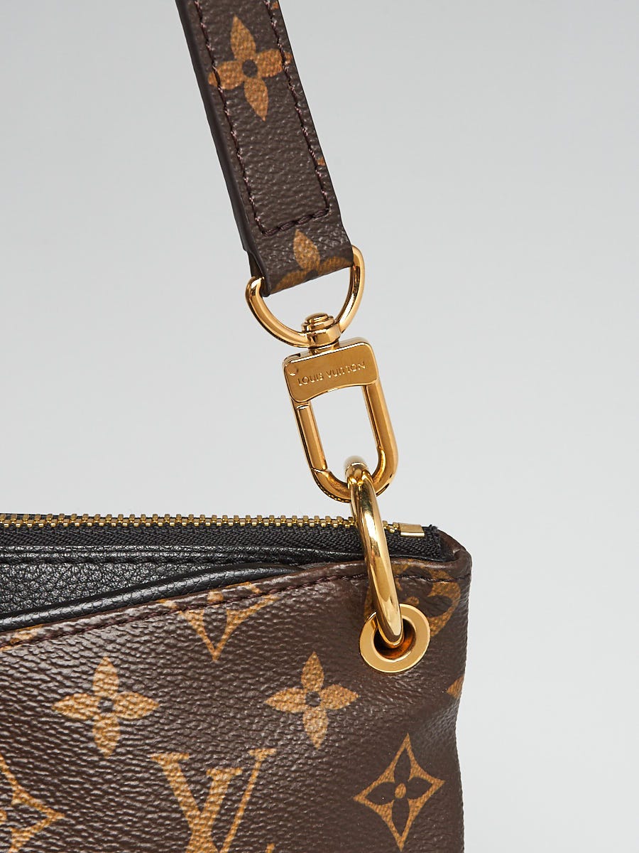 Louis Vuitton Pallas Monogram Canvas Calf Leather M41064 Black Handbag