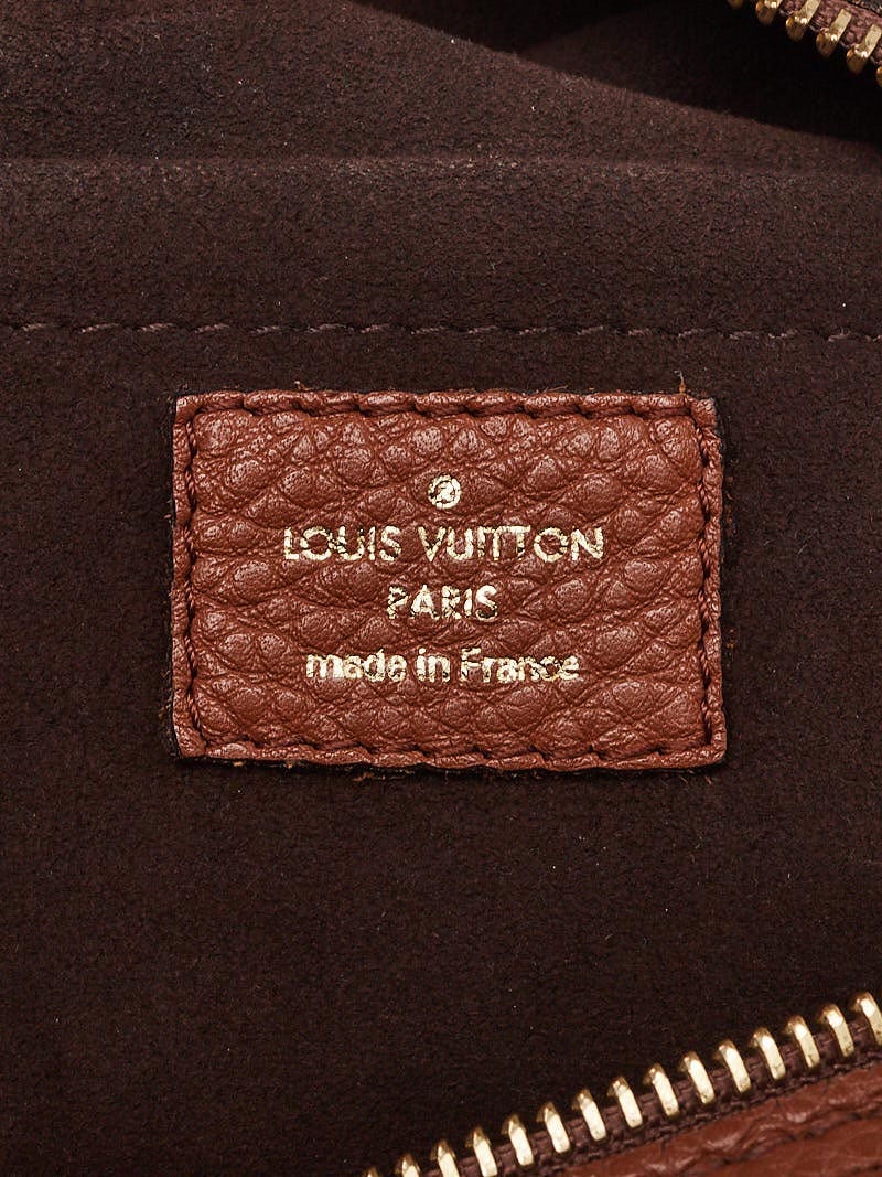 Authenticated used Louis Vuitton Shoulder Bag Mahina Luna PM M97052 Brown Cognac Women's Leather, Adult Unisex, Size: (HxWxD): 20cm x 37cm x 13.5cm /