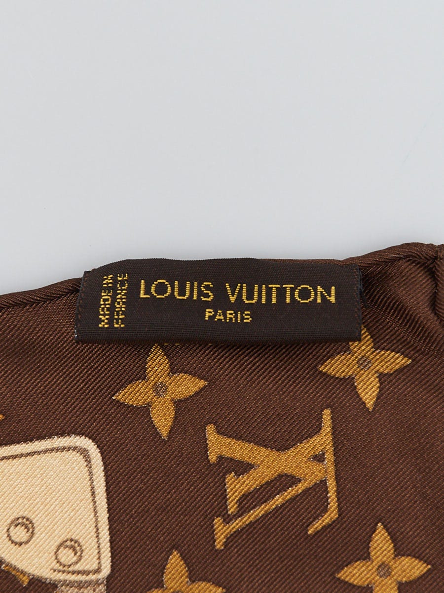 Louis Vuitton Monogram Trunks Square Silk Scarf - Yoogi's Closet