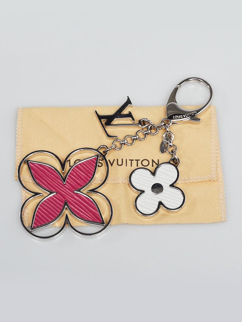 Louis Vuitton Pink and White Epi Rimi Key Holder and Bag Charm