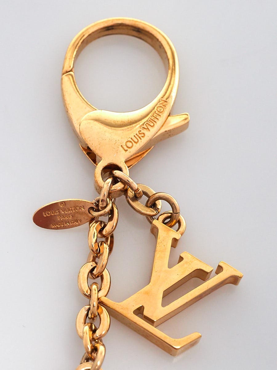 Louis Vuitton Fuchsia Hollow Flower Key Chain and Bag Charm - Yoogi's Closet