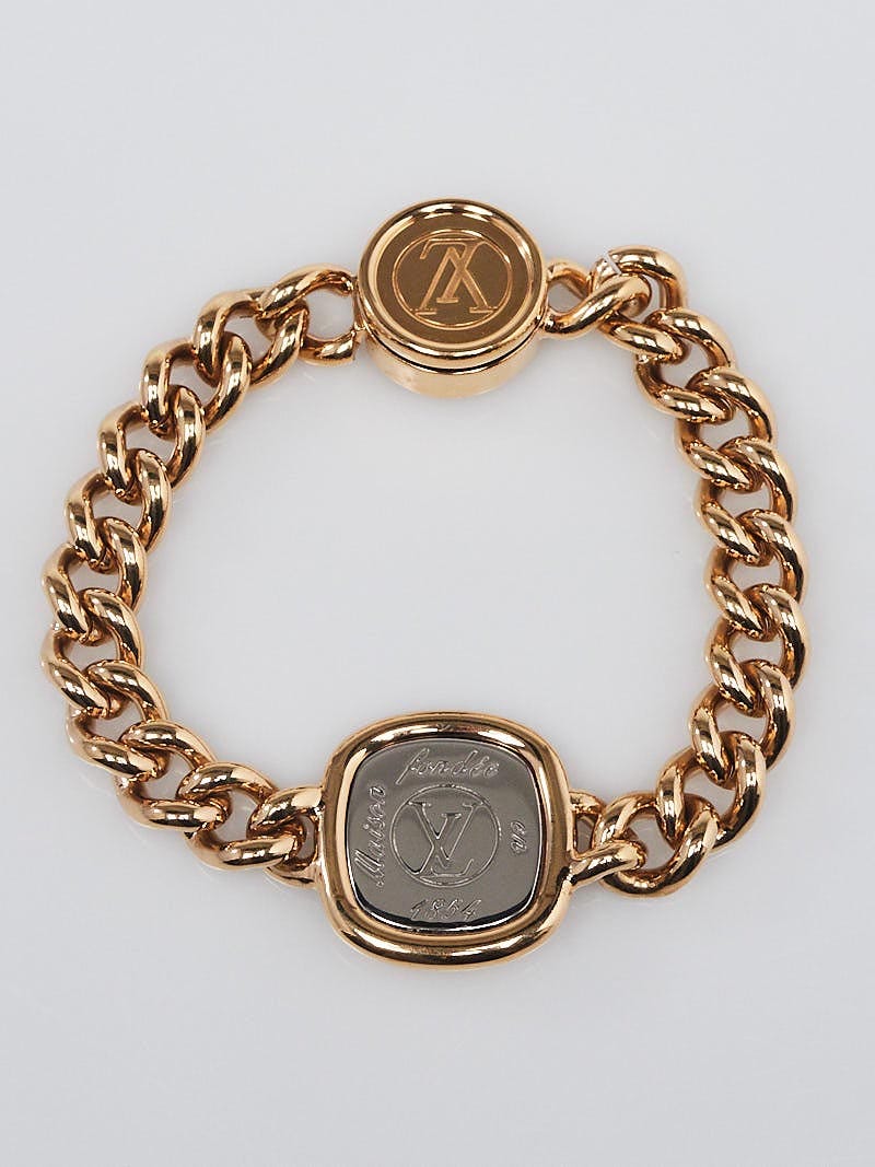 Louis Vuitton Chain ID Bracelet Gold Brass Metal