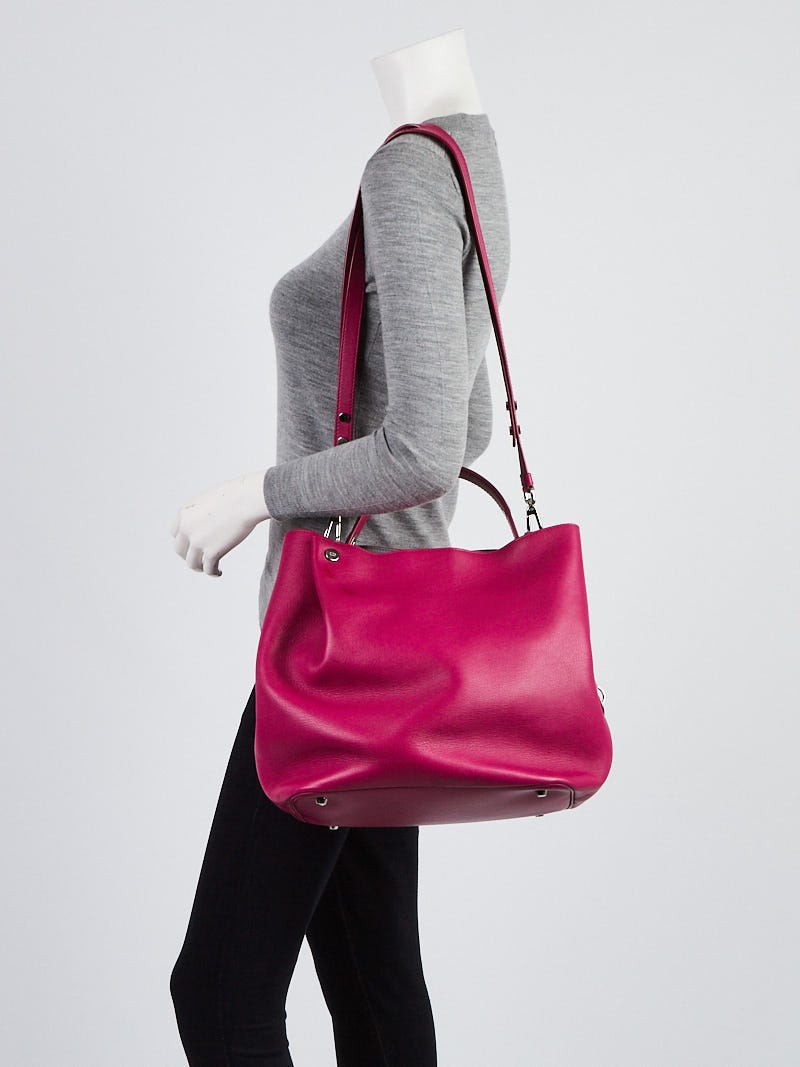 Christian Dior Fuchsia Leather Diorific Bucket Bag