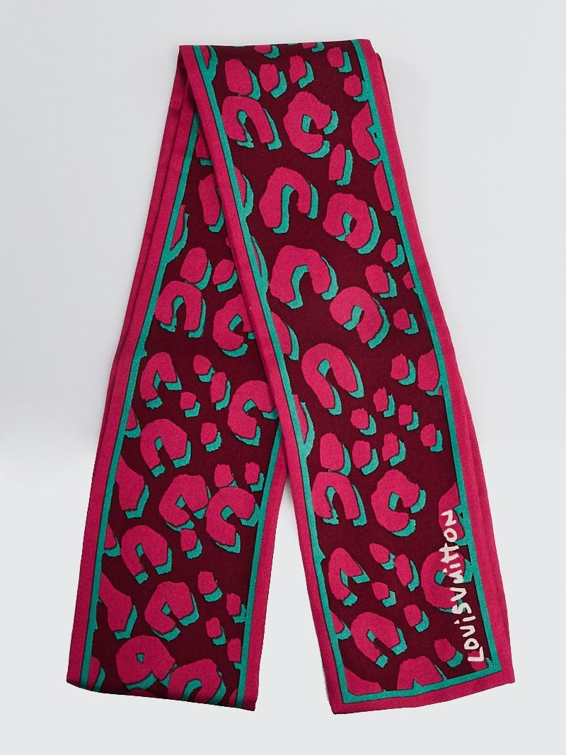 Louis Vuitton Stephen Sprouse Pink Leopard Print Silk Bandeau Scarf -  Yoogi's Closet