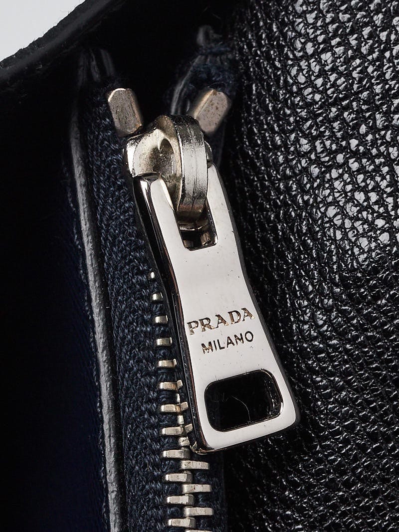 Prada Black/Blue Saffiano Leather Studded Crossbody Bag Prada Black/Blue Saffiano Leather Studded Crossbody Bag