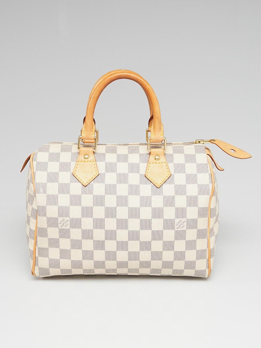 Louis Vuitton Damier Azur Canvas Speedy 25 Bag - Yoogi's Closet