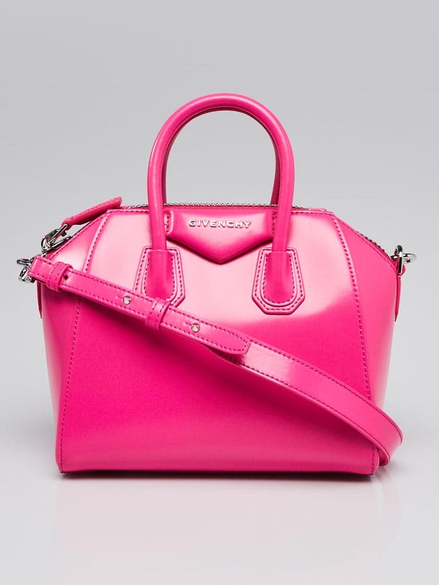 Givenchy Hot Pink Smooth Calfskin Leather Mini Antigona Bag
