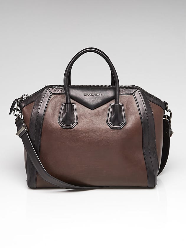 Givenchy Black/Brown Leather Medium Antigona Bag