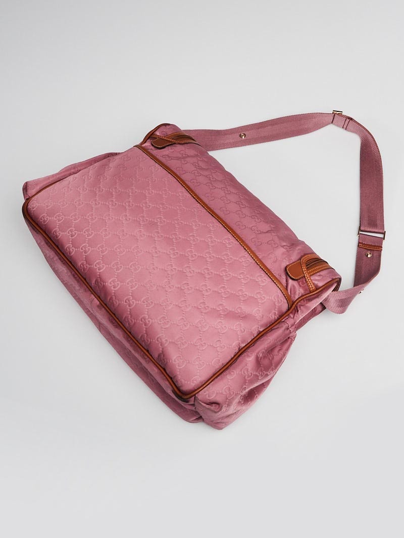 GUCCI GG Supreme Monogram Rose Backpack Diaper Bag Pink 273098