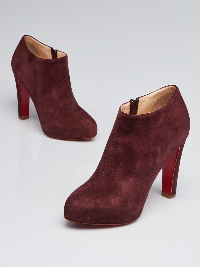 Dark hot sale red booties