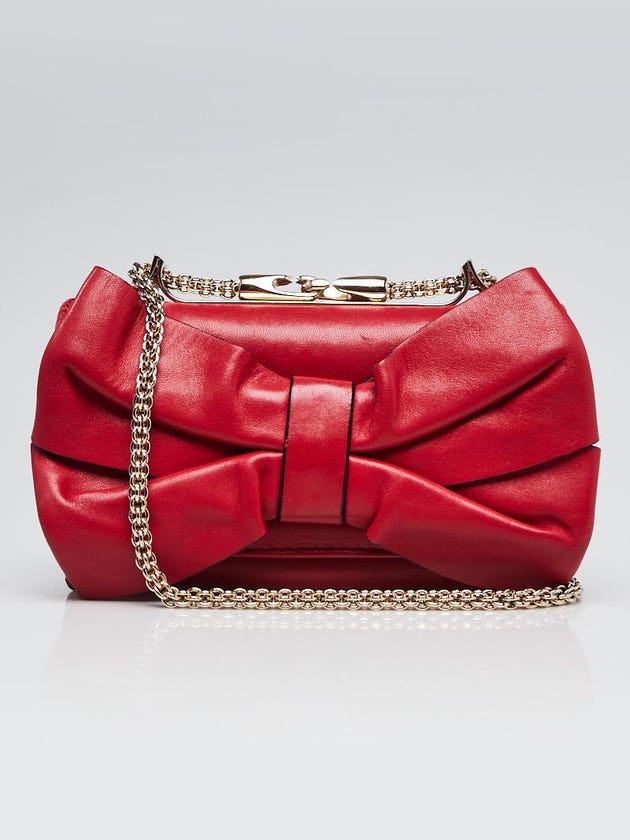 Valentino Red Leather Bow Mini Bag