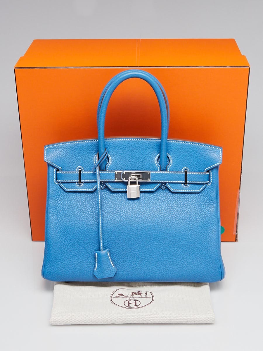 Hermes Birkin 30 mykonos eclat bicolor, Women's Fashion, Bags