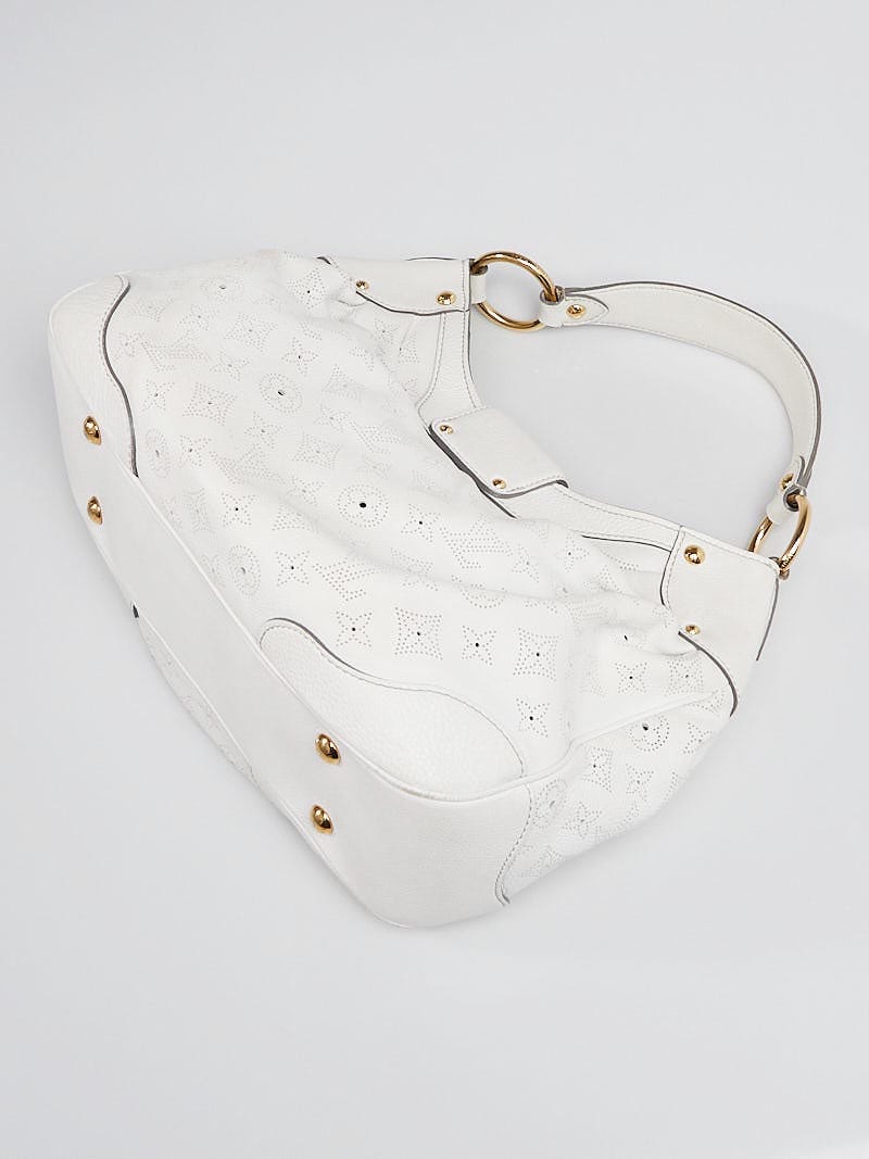 Louis Vuitton White Mahina Leather Solar PM Bag | Yoogi's Closet