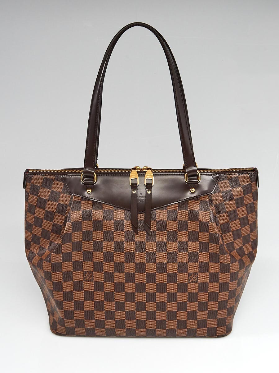 Westminster PM Damier Top handle bag in Coated canvas, Gold Hardware