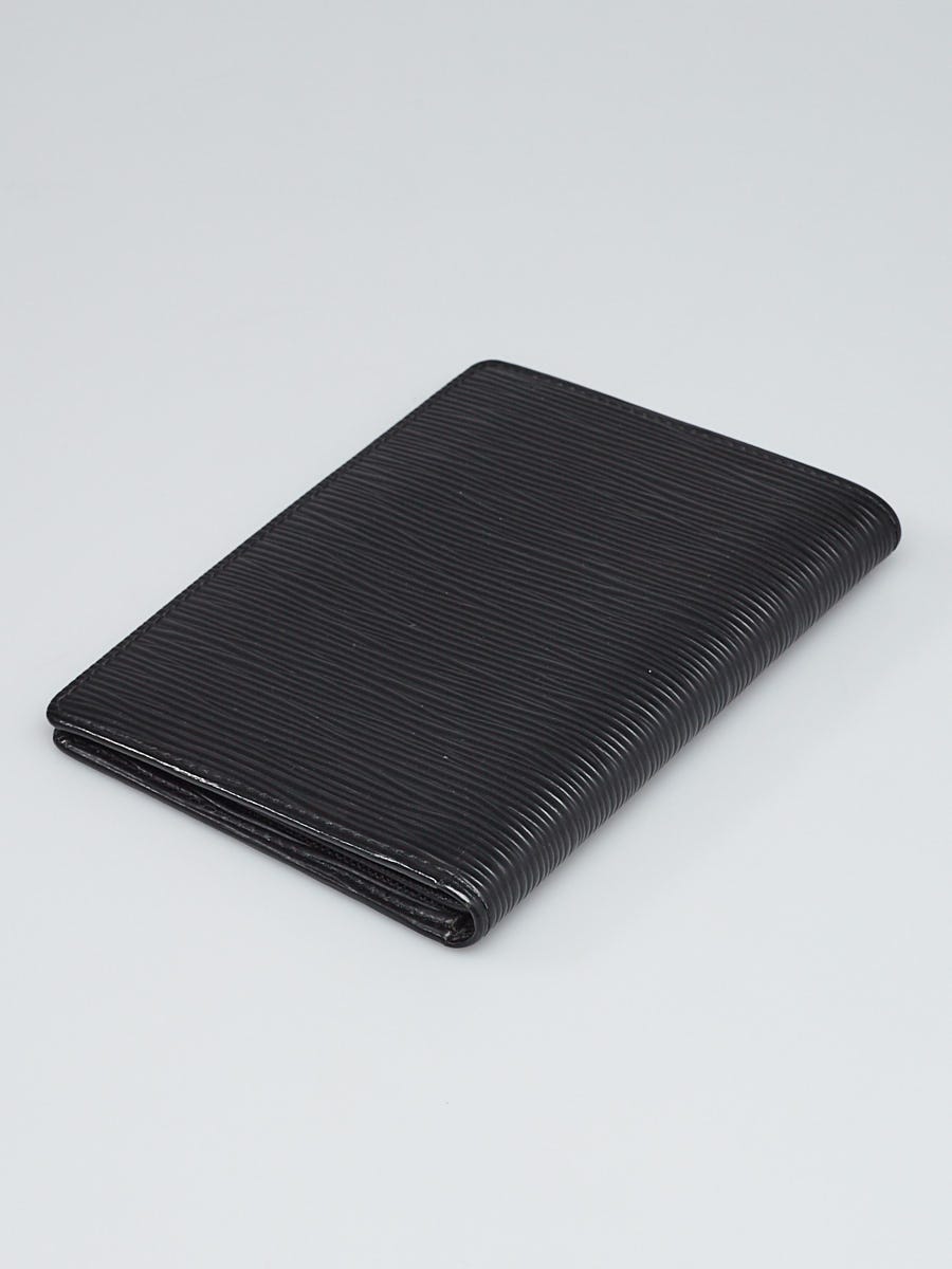 Louis Vuitton Black Epi Leather Passport Holder Wallet - Yoogi's